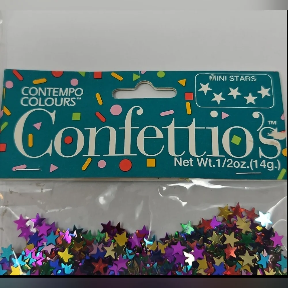 2 Packs of Confettios Multi-Color Mini Stars